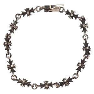Chrome Hearts Tiny Ech Plus Bracelet Ag925 11 Links Silver